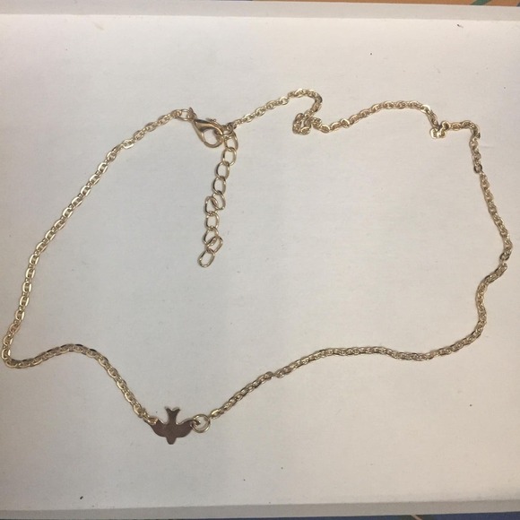 Petite Golden Off-Center Dove Necklace - Picture 6 of 8